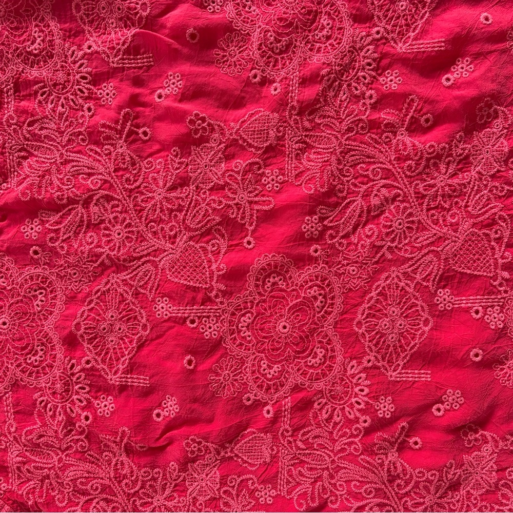 Johnny Was Red Eliza Wayne Tank Women’s Eyelet Festival Boho Hippy Size XL - Picture 7 of 7